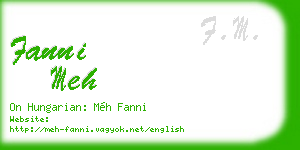 fanni meh business card