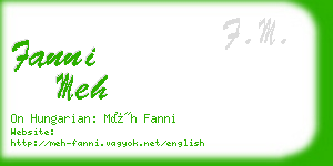 fanni meh business card